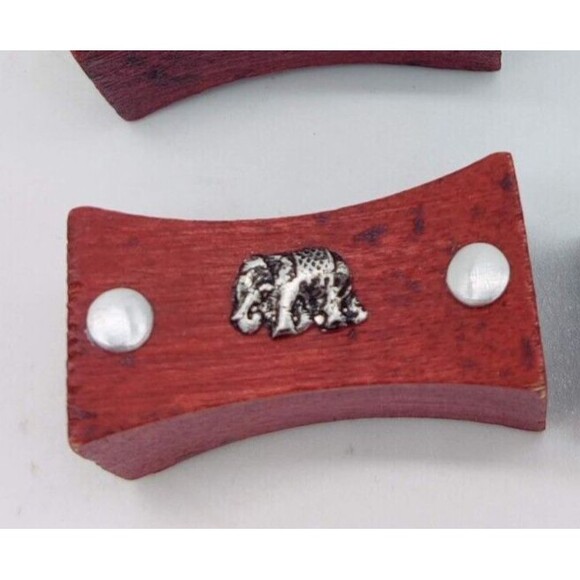 Hand Crafted Thailand Rose Wood Boxed Elephant Chopsticks Set Service For 6 - Picture 5 of 13